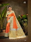 Orange Colour Latest Collection Designer Fancy Festive Wear Printed Banarasi Heavy Silk Saree 809
